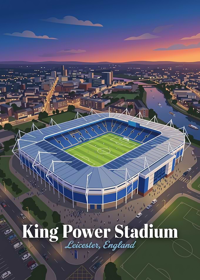 King Power Stadium Leicester Poster