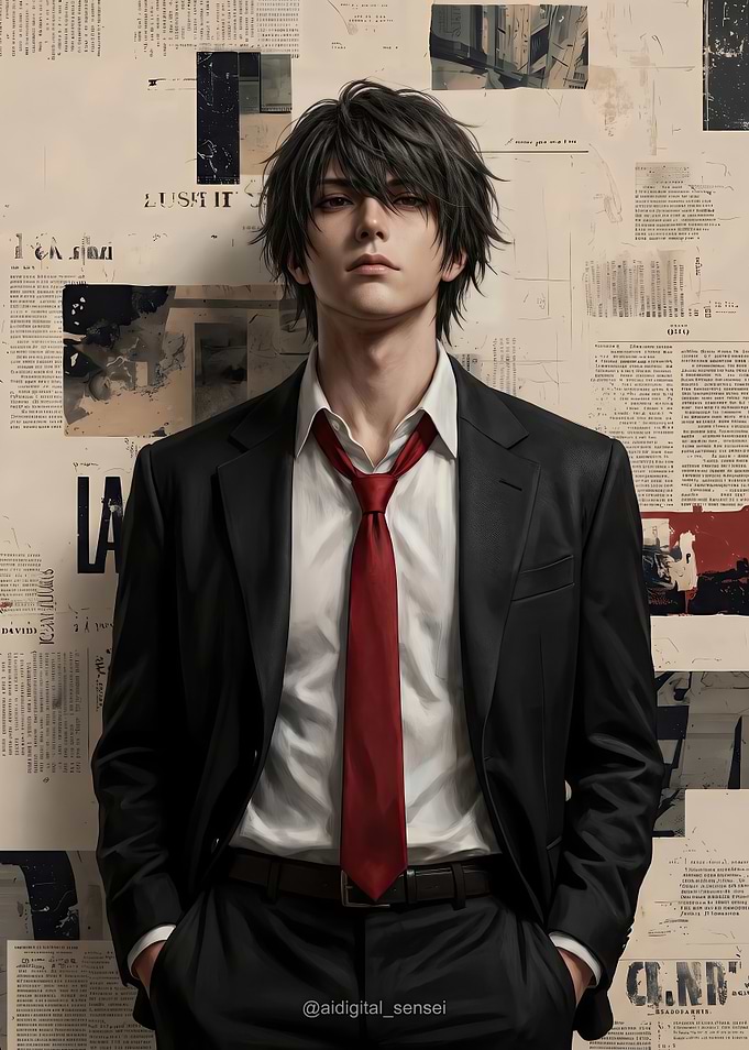 Anime Style Businessman in Suit