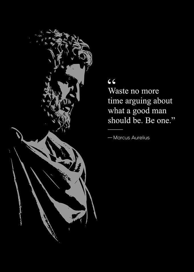 Marcus Aurelius Stoic Quote Poster