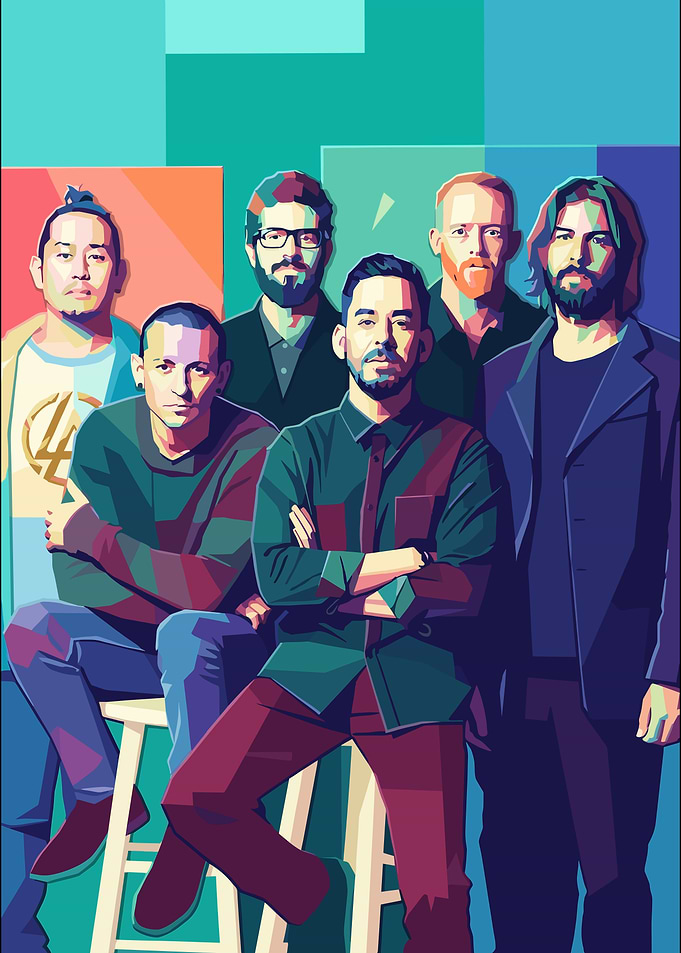 Linkin Park WPAP Pop Art Portrait