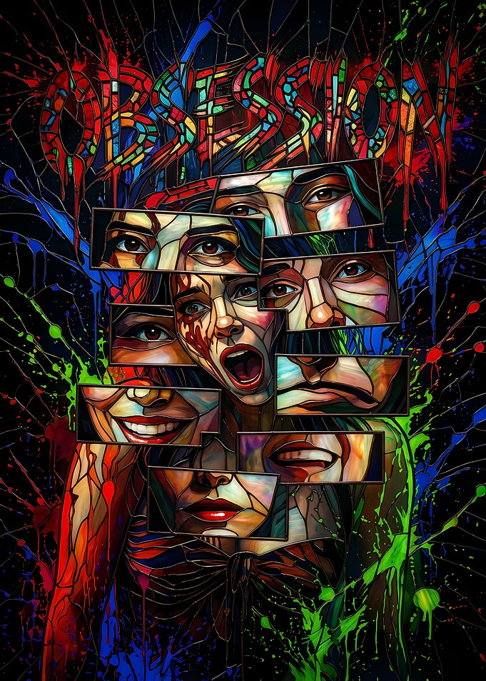 Obsession Stained Glass Portrait Art