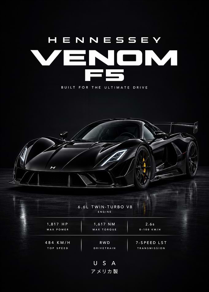 Hennessey Venom F5 Hypercar Poster