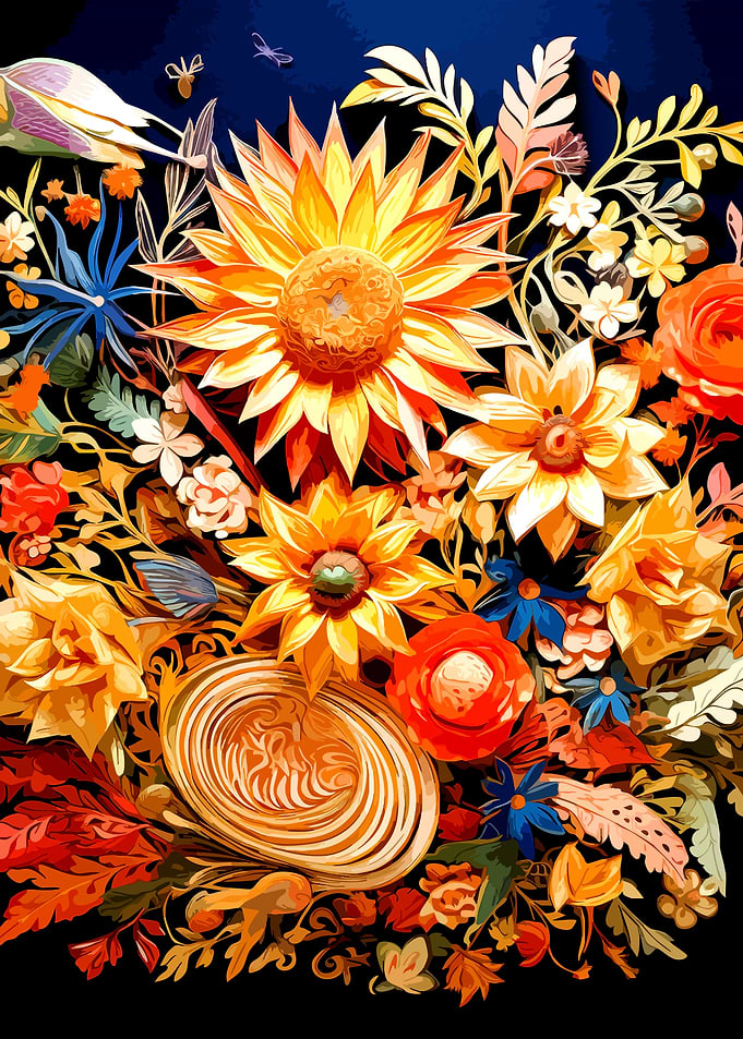 Vibrant Sunflower and Floral Bouquet