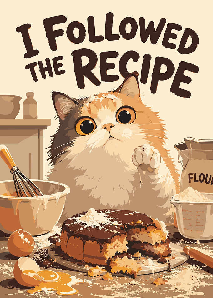 I Followed The Recipe Cat Poster