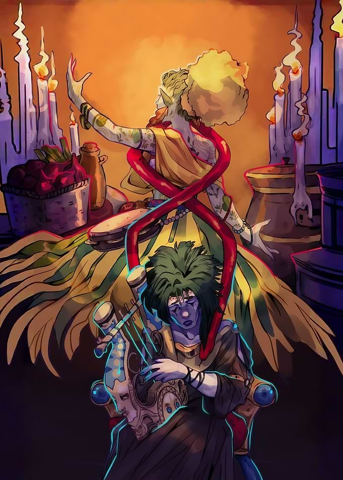 Hades Game Orpheus and Eurydice Art