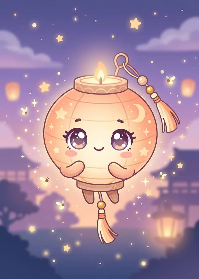 Cute Kawaii Floating Paper Lantern