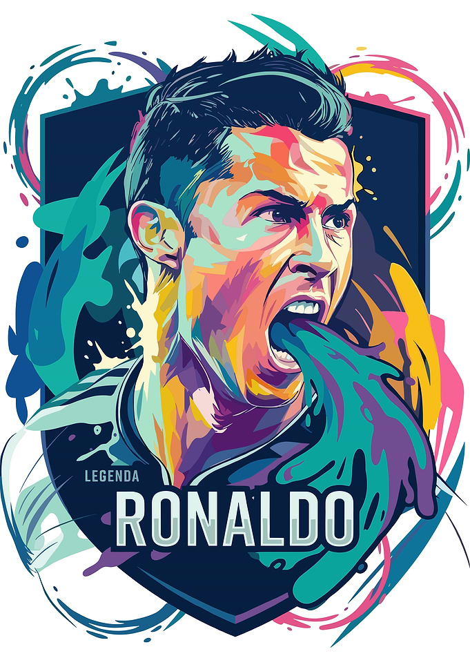 Cristiano Ronaldo Pop Art Portrait