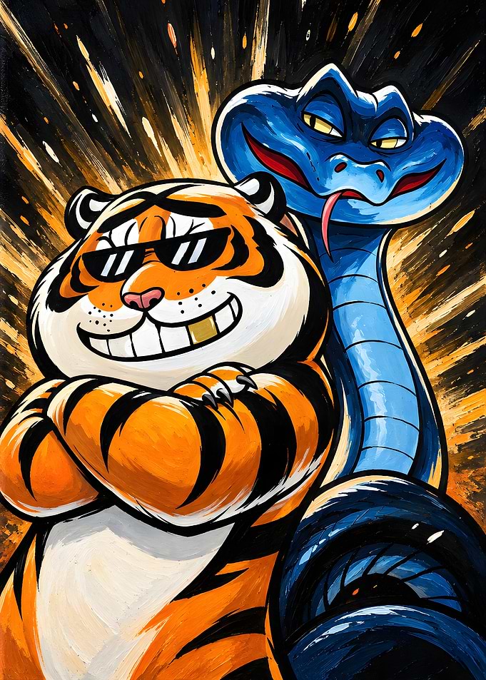 Cool Tiger and Blue Snake Duo