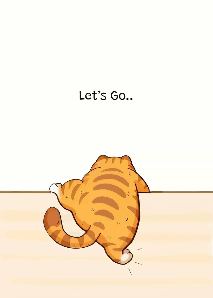 Cute Orange Tabby Cat Climbing
