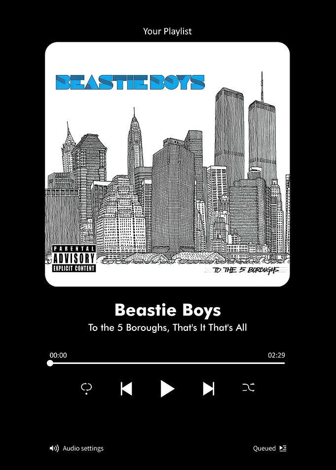 Beastie Boys Music Player Interface