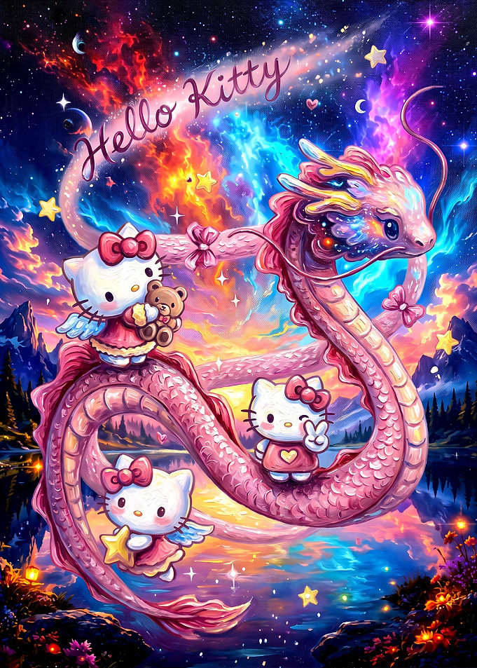 Hello Kitty and Magical Dragon