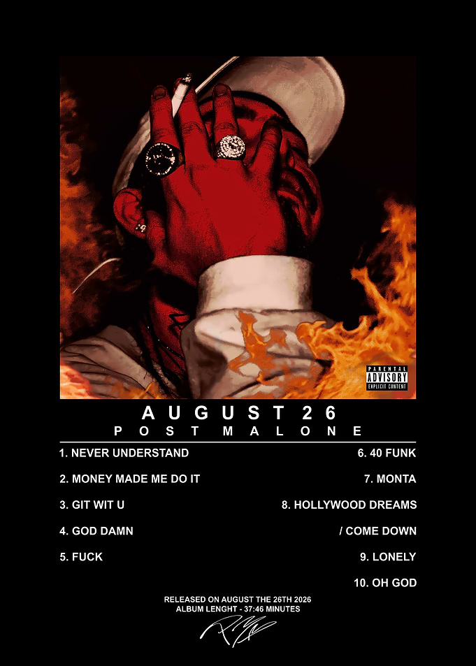 Post Malone August 26 Album Poster