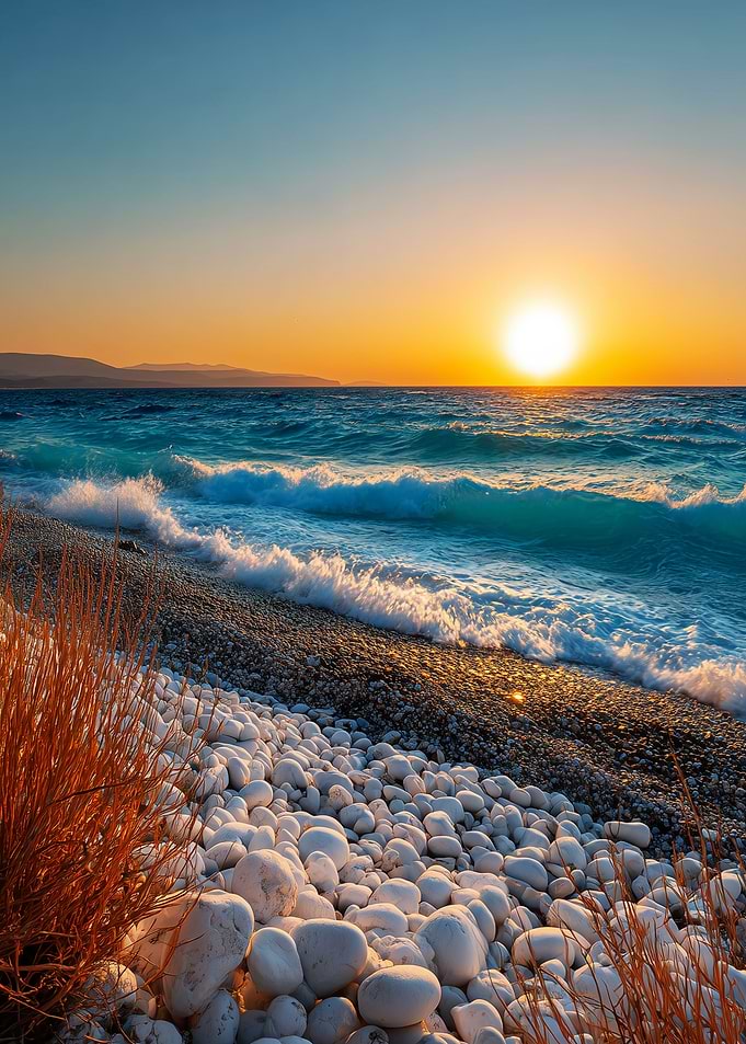 Golden Sunset Over Pebble Beach