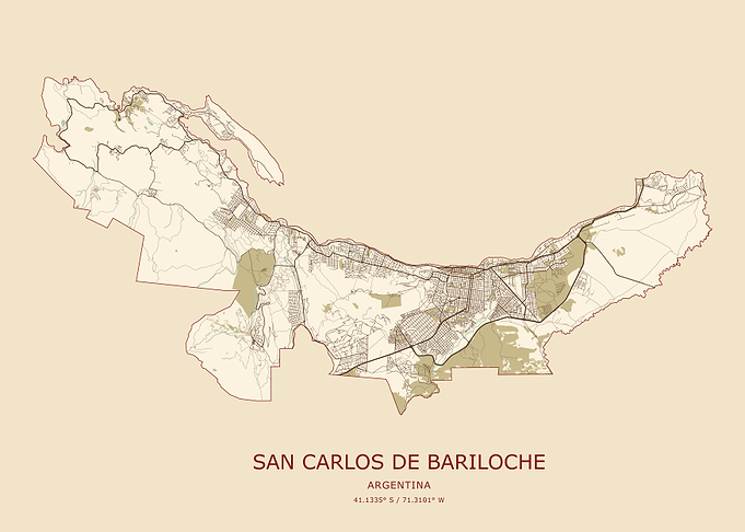 San Carlos de Bariloche Map Print