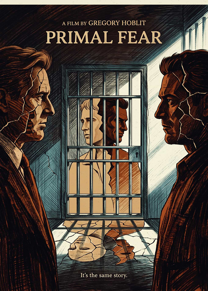 Primal Fear Crime Thriller Retro Poster