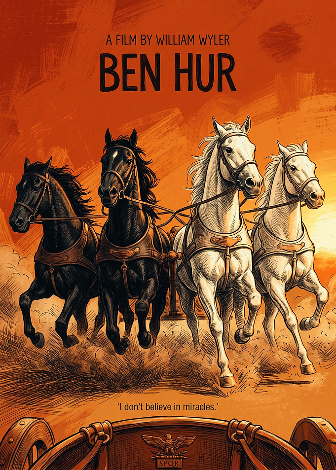 Ben Hur Historical Epic Vintage Poster