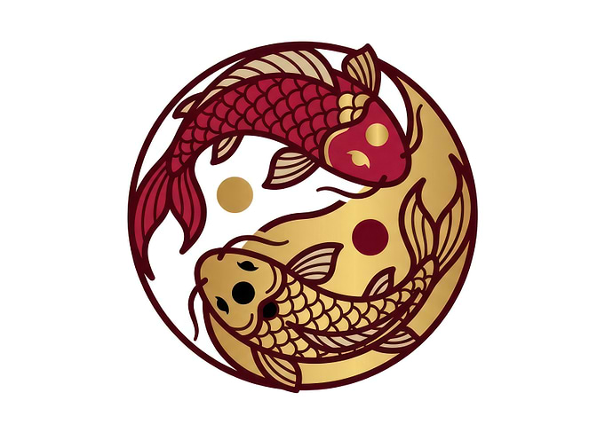 Yin Yang Koi Fish Design