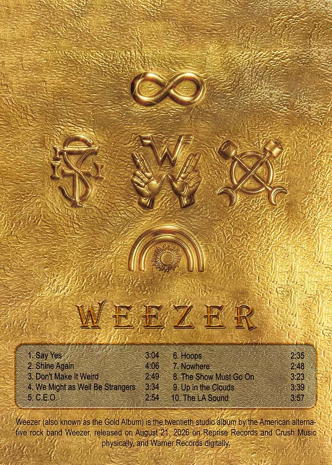 Weezer Gold Album Tracklist Poster