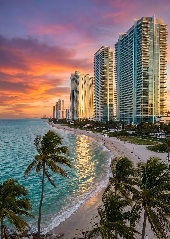 Sunny Isles Beach Sunset Skyline