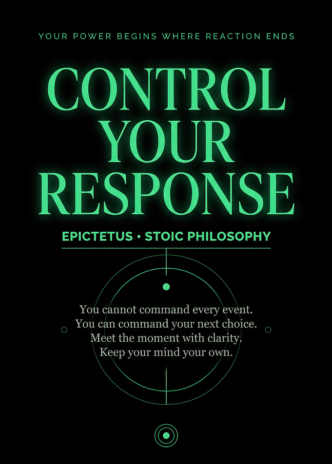 Stoic Philosophy Control Your Response Poster