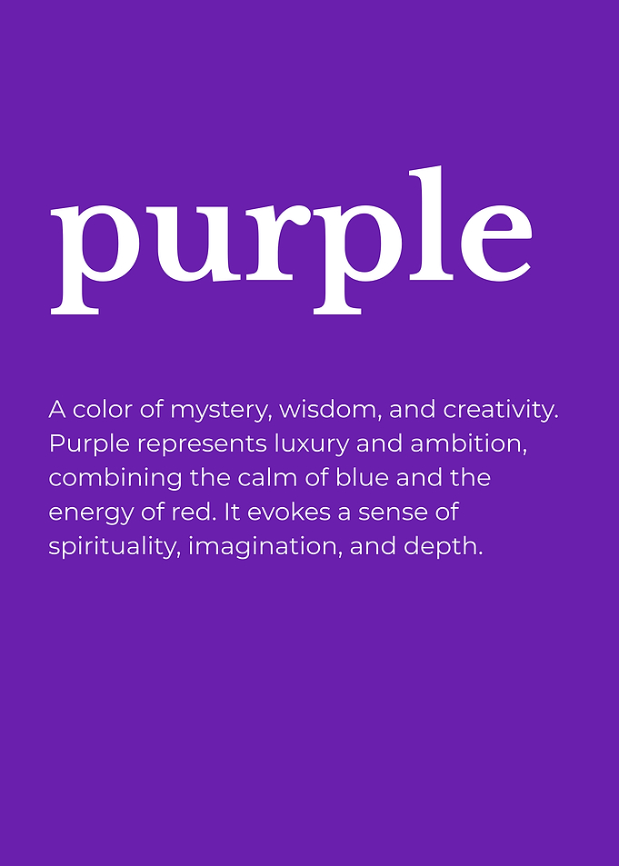 Purple Color Meaning Definition Poster