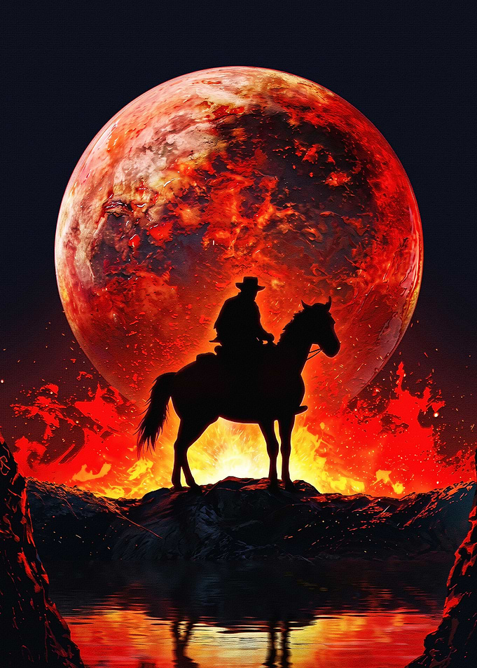 Cowboy Silhouette Undermoon