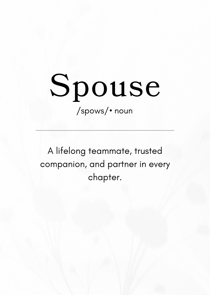 Spouse Definition Minimalist Art