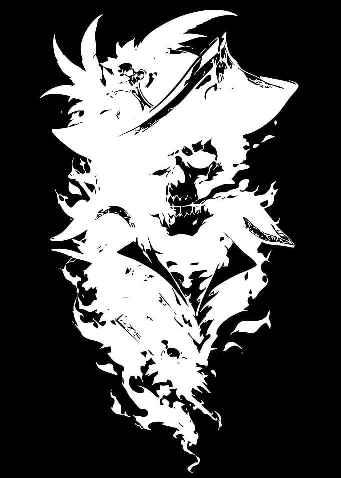 Skull Pirate Captain Silhouette