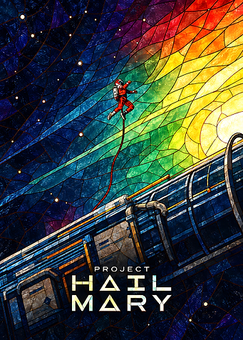 Project Hail Mary Stained Glass Poster