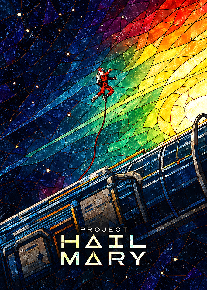 Project Hail Mary Stained Glass Poster