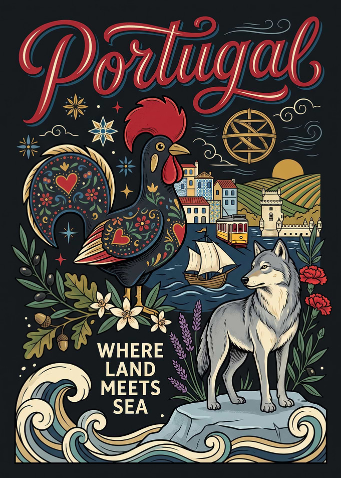Portugal Travel Poster Illustration