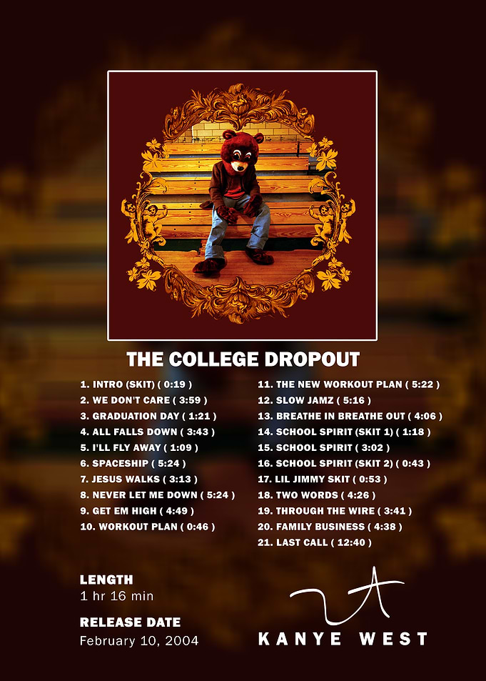 Kanye West The College Dropout Poster