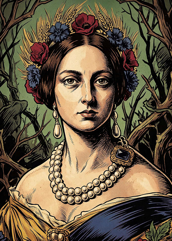 Portrait of Queen Victoria Illustration