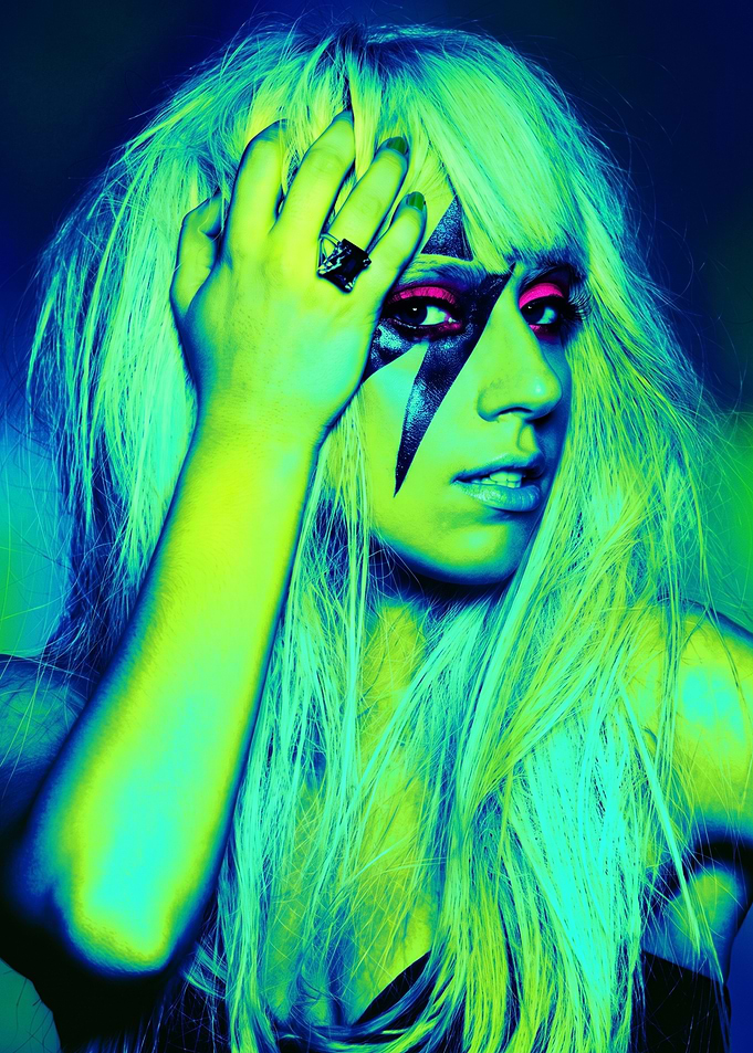 Lady Gaga Lightning Bolt Makeup Portrait