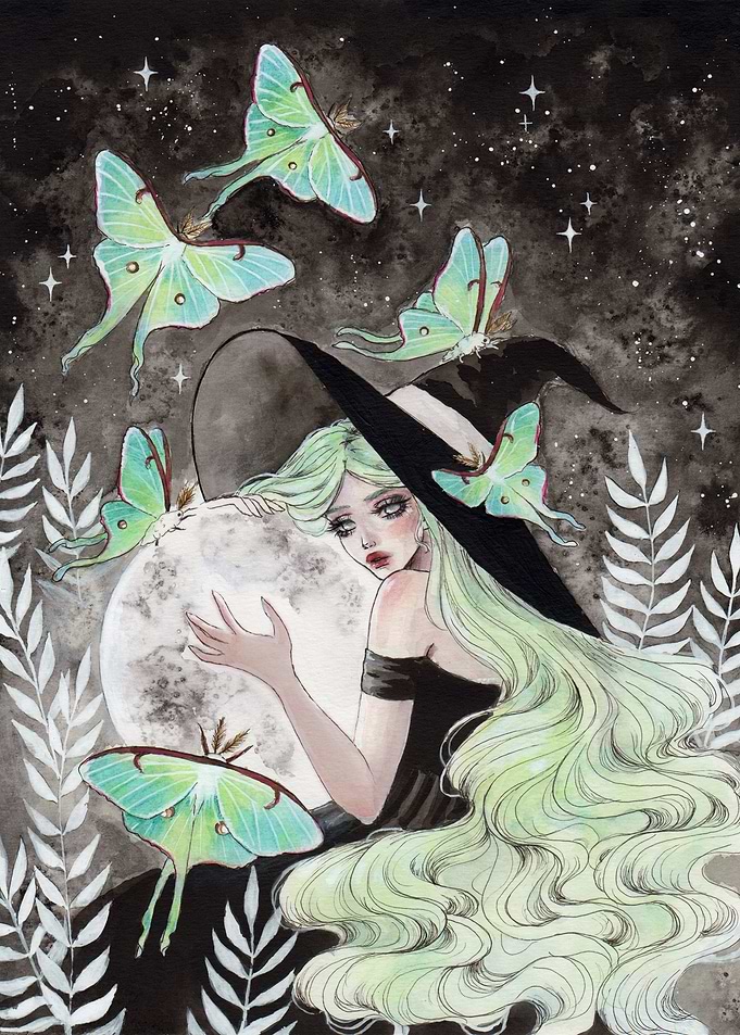 Luna Moth Witch