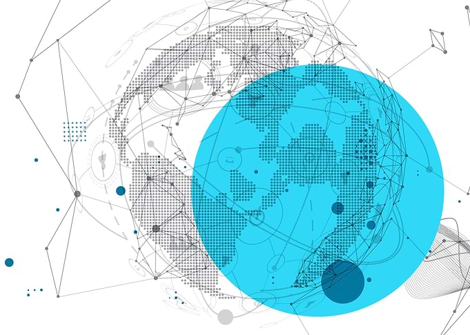 Digital Global Network Connection Concept