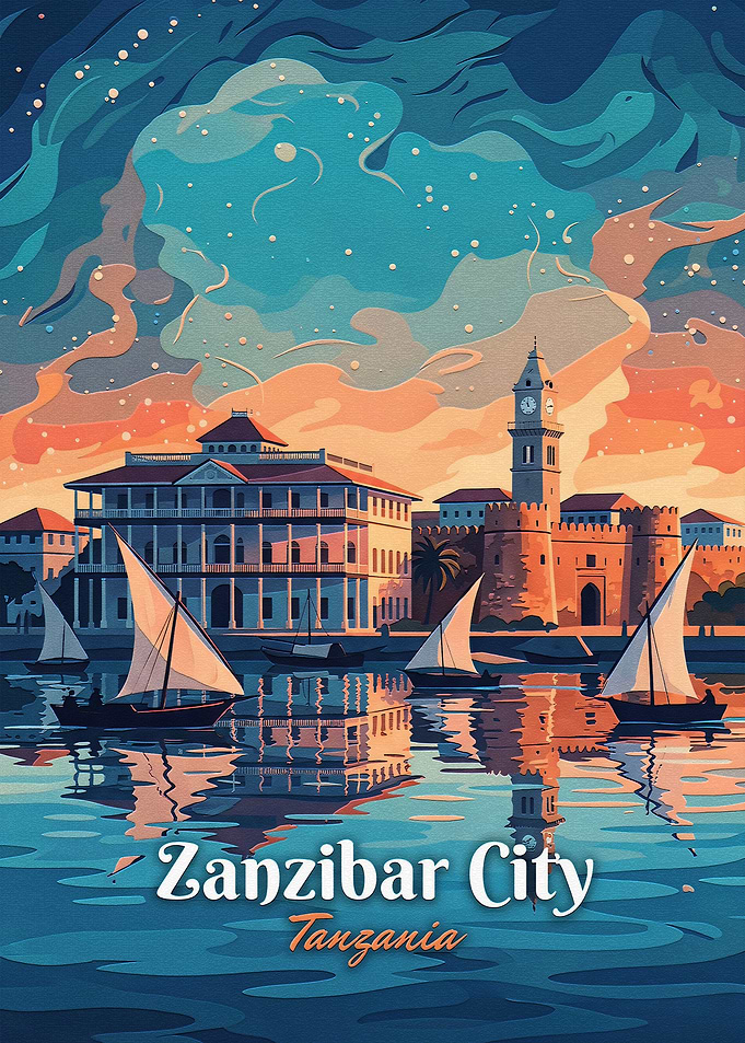 Zanzibar City Travel Poster