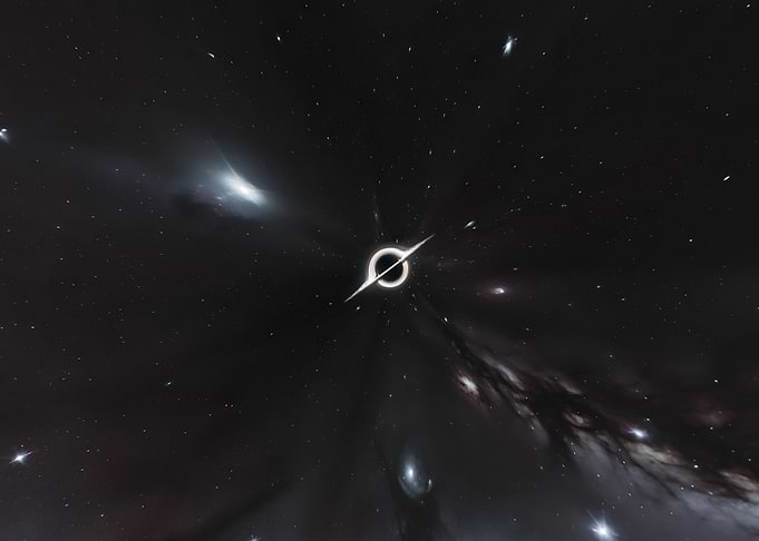 Supermassive Black Hole in Deep Space