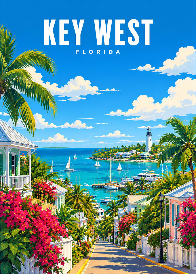 Key West Florida Travel Poster