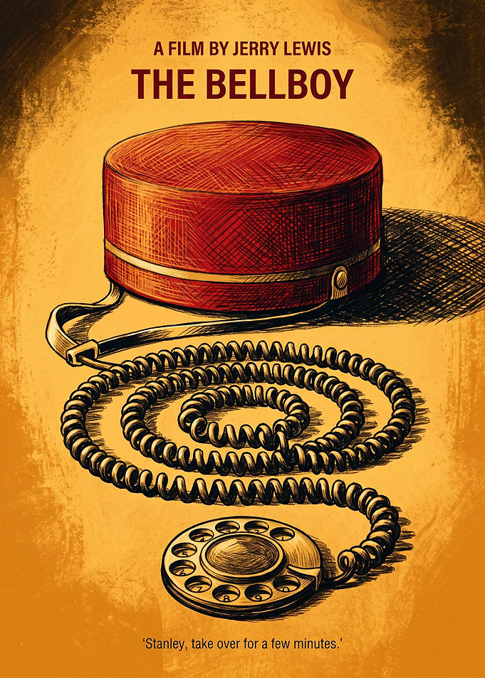 The Bellboy Comedy Classic Retro Art