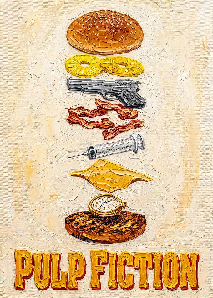 Pulp Fiction Burger Art Print