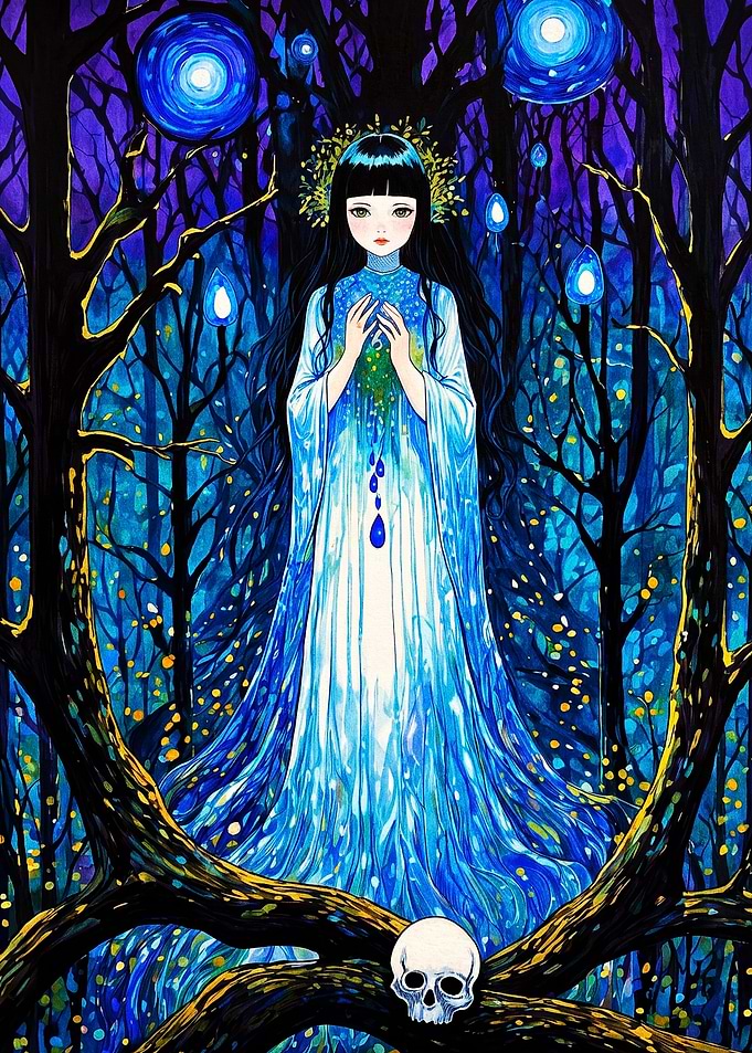 Mystical Maiden in Enchanted Forest