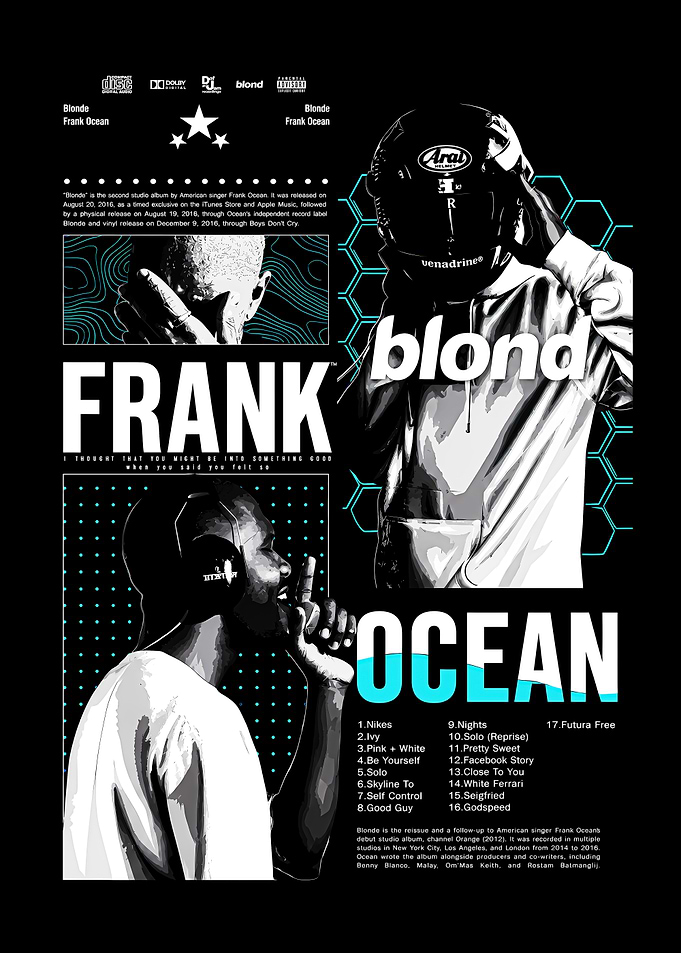 Frank Ocean Blond Album Poster