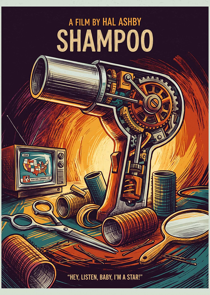 Shampoo Romantic Comedy Retro Print