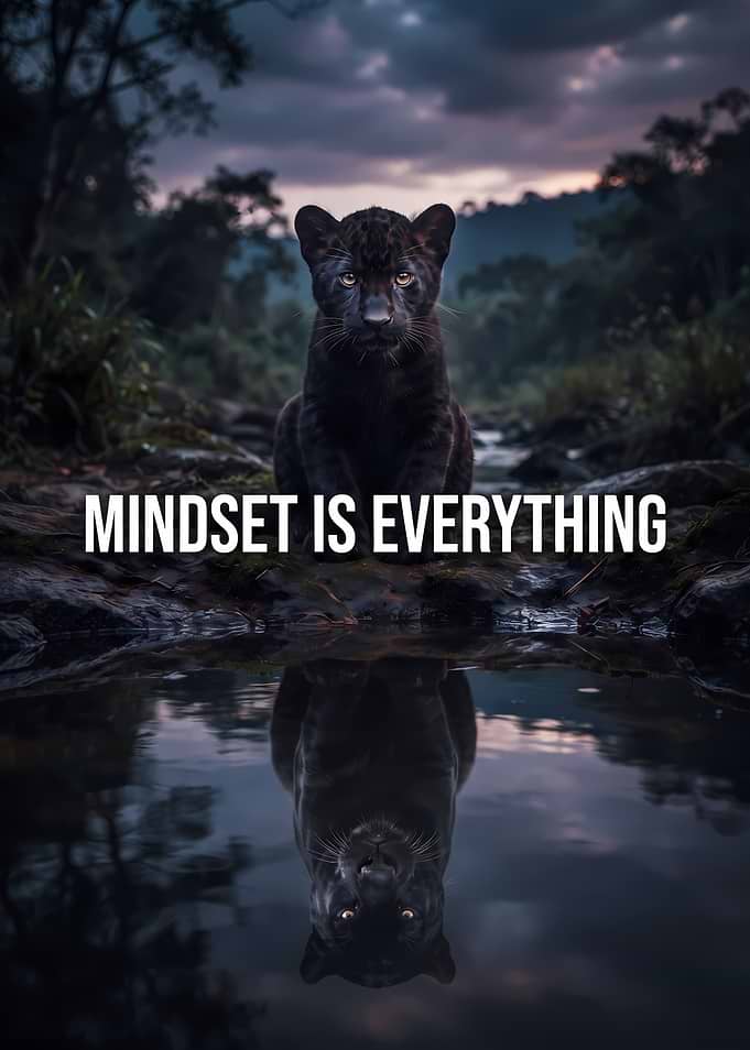 Mindset Is Everything Panther Poster