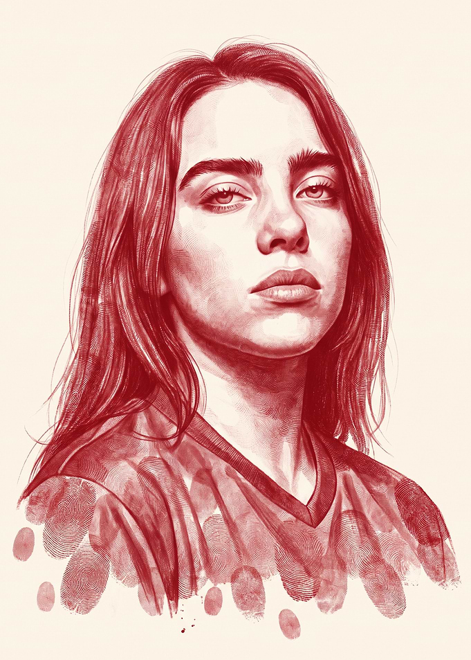 Billie Eilish Portrait Illustration