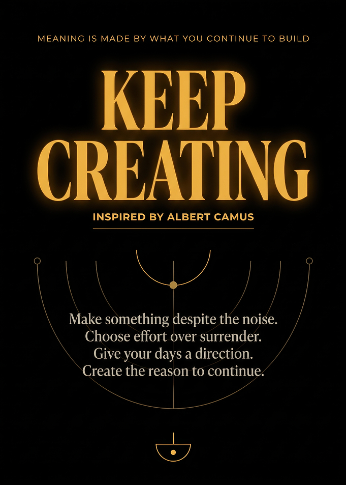 Keep Creating Inspirational Quote Poster
