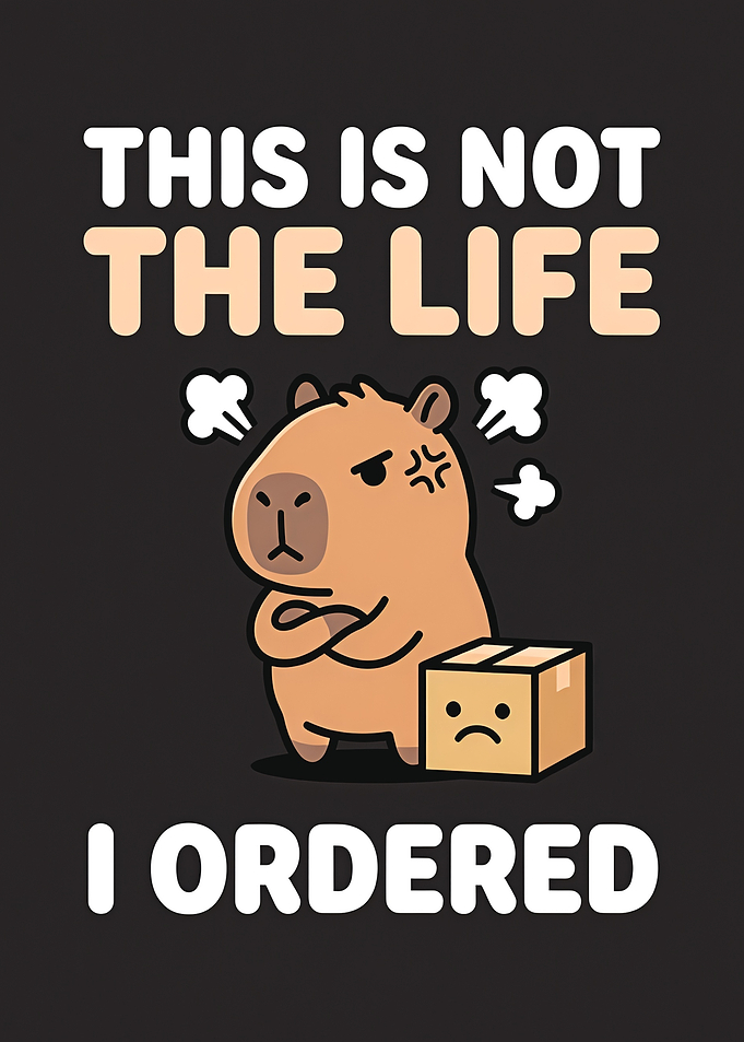 Angry Capybara Grumpy Capybara Life I Ordered