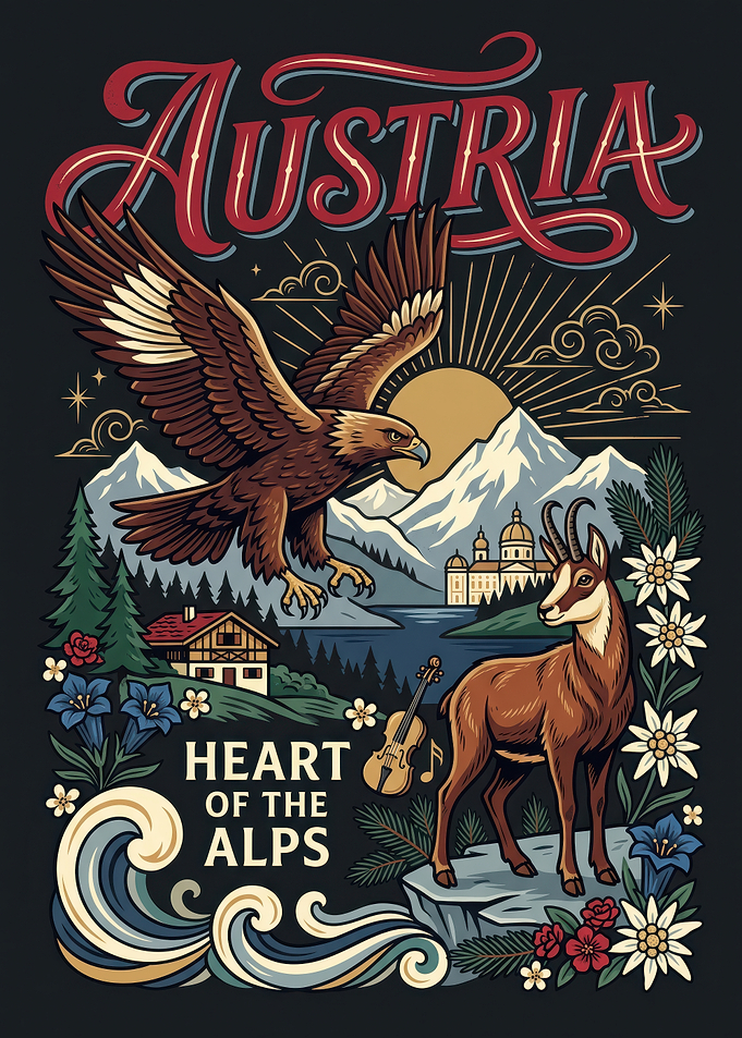 Austria Heart of the Alps Poster
