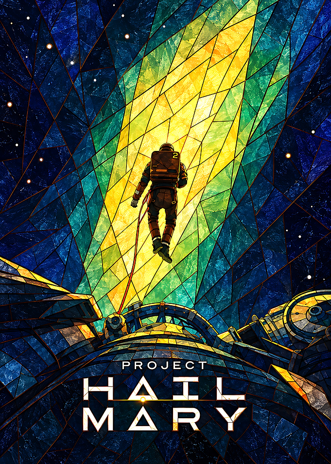 Project Hail Mary Stained Glass Poster